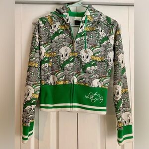 Women’s Lot 29 Limited Edition Looney Tunes Tweety Bird Zip-Up Hoodie Size XS